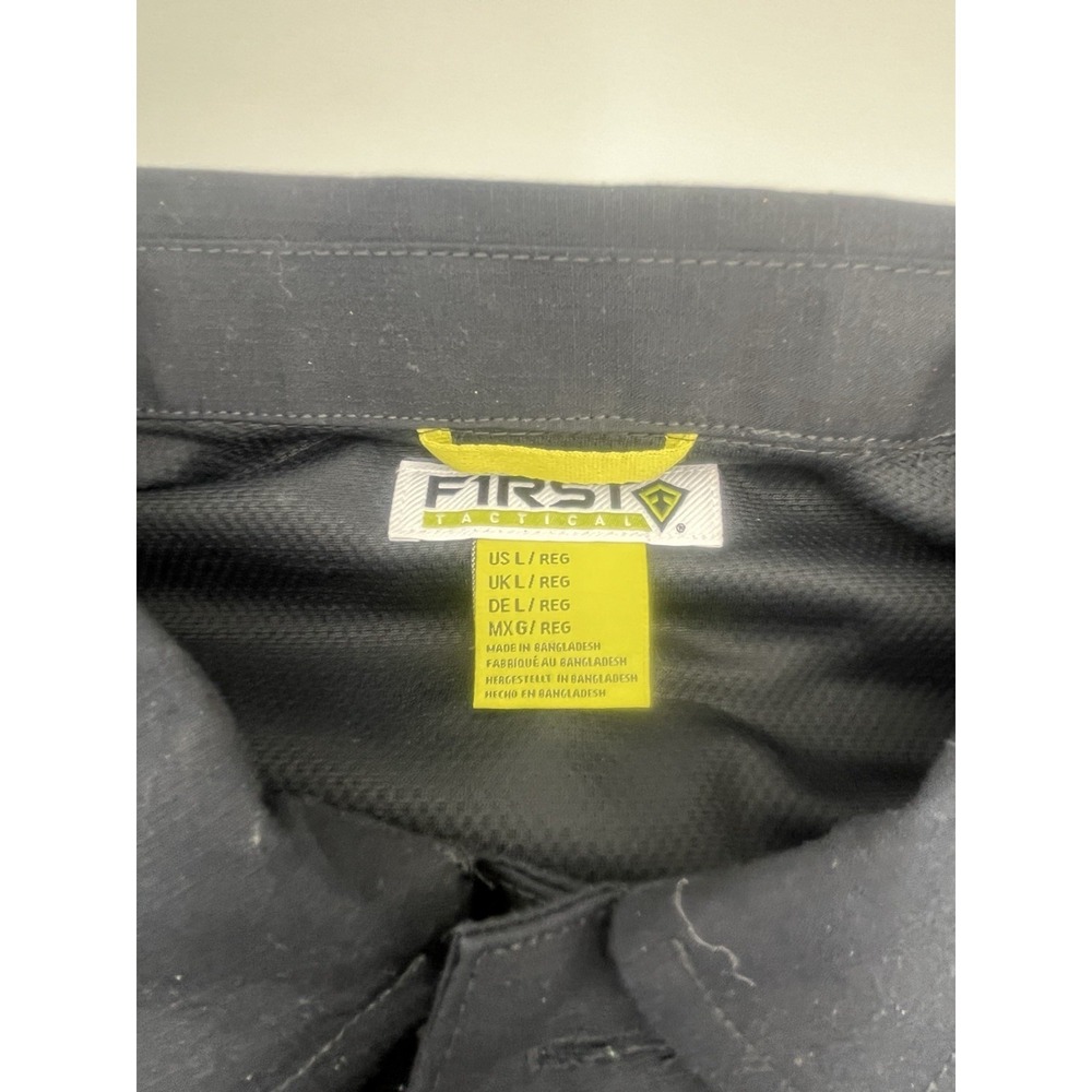 First Tactical Mens Large Black Tactical Duty Shirt Hidden Zip Police EMS - Picture 2 of 5
